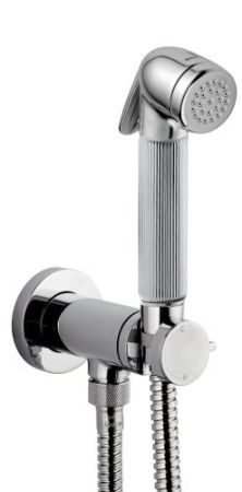 BOSSINI (NIKITA) Комплект гигиенический: прогрессивный смеситель, лейка с клапаном подачи воды, шланг 1250 мм, хром (030), артикул E37008B.030