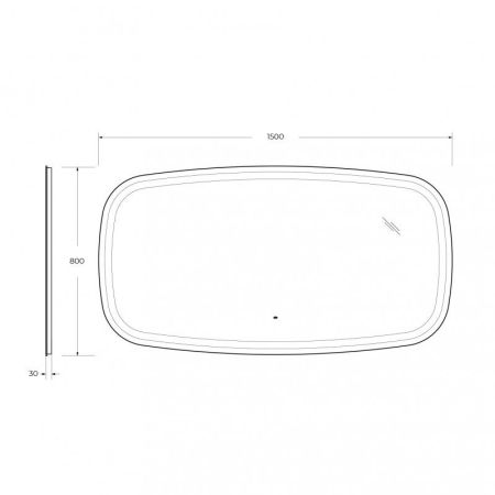 Зеркало MOLVENO CEZARES с контурной подсветкой и датчиком движения, артикул CZR-SPC-MOLVENO-1200-800-MOV
