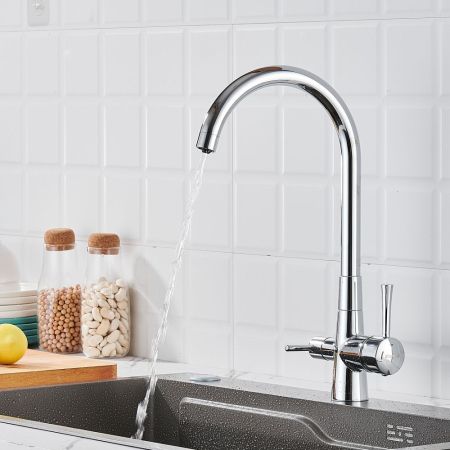 Смеситель для кухни с подключением фильтра Shevanik S428, хром, артикул S428