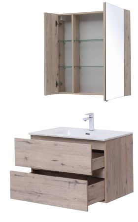 Мебель для ванной Aquanet Алвита New 80 2 ящика, дуб веллингтон белый, артикул 00274202
