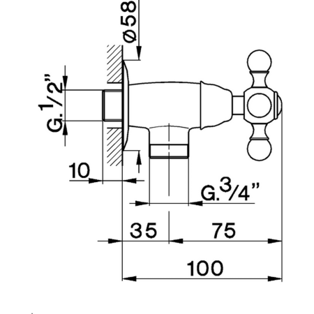 CISAL Arcana Ceramic Кран, цвет хром, артикул AC00144021