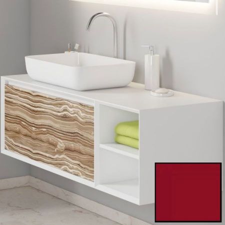 Тумба под раковину SanVit Стайл 120 L kstyle120 подвесная Красный глянец, артикул kstyle120