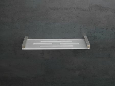 Stil Haus Saturno, полка из оргстекла, длина 32 см, цвет сатинированная сталь