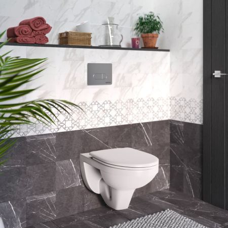 Комплект BERGES для монтажа подвесного унитаза GAMMA: инсталляция NOVUM525, кнопка D3, унитаз  с сиденьем Gamma микролифт, быстросъем, артикул 042417