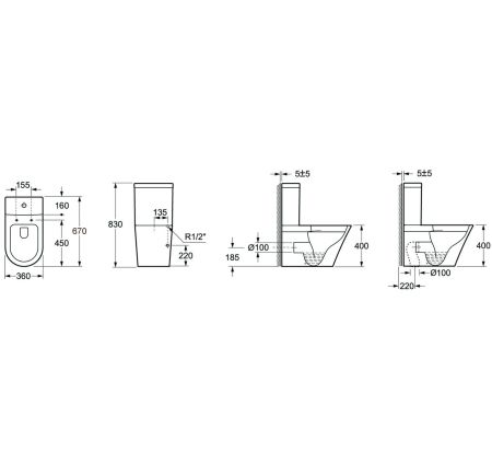 Напольный унитаз Lavinia Boho Biore Rimless 3304001R
