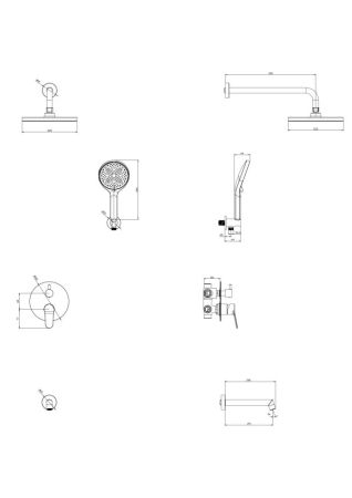 Душевая система для ванны и душа DQ Stuttgart встраиваемая с изливом хром (DA1775601), артикул DA1775601