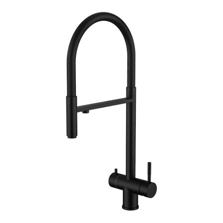 Смеситель для кухни с подключением фильтра Knotlor SS-16/BL, черный, артикул SS-16/BL