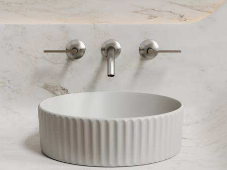 Умывальник чаша накладная круглая (цвет Серый Матовый) Элемент (Element) 360x360x115мм, артикул CN6057MSG