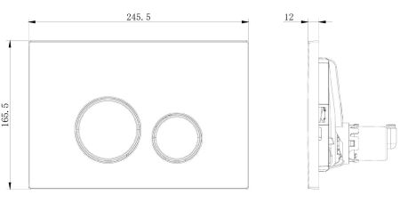 Клавиша смыва Allen Brau Priority 3.0 9.20A01.GR графит, артикул 9.20A01.GR