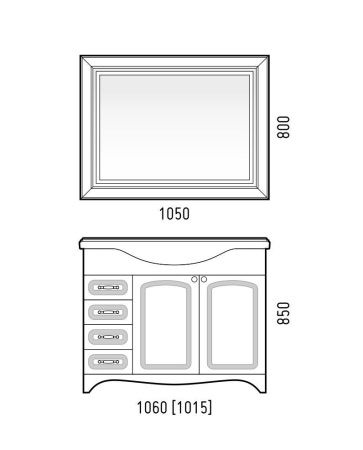 Зеркало LED "Классика 1050*800", сенсор Зеркало LED "Классика 1050*800", сенсор