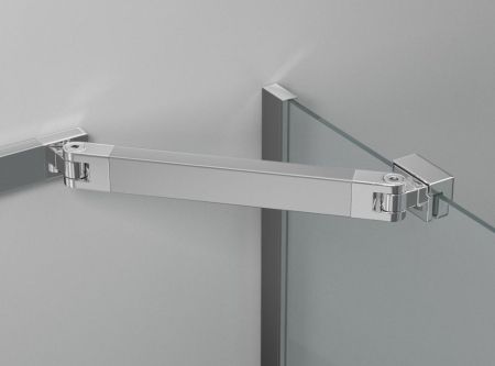 Душевой уголок Ambassador Diamond 12011112L-PR1, пятиугольный, линейный трап, 100х100