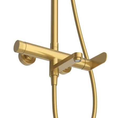 STYLUS-CVD-01 Душевая стойка со смесителем и изливом, хром, артикул STYLUS-CVD-01