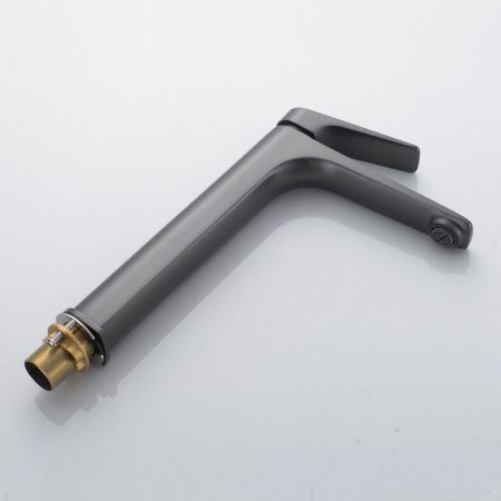 Смеситель для раковины высокий Shevanik S4211T, оружейная сталь, артикул S4211T