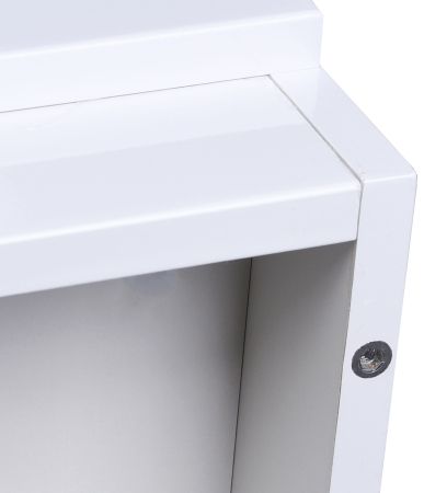 Тумба напольная "Даллас 140", Люкс белая, PLUS, ЭМАЛЬ, артикул СС-00002385