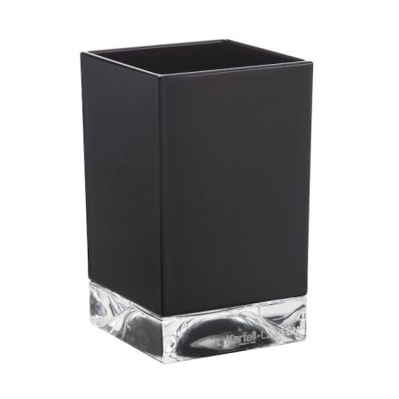 Стакан, Laufen, Kartell by, одинарный, ширина, мм-70, глубина, мм-70, высота, мм-120, тип установки-настольный (свободностоящий), материал стакана-пластик, цвет-плотный черный, артикул 3.8233.0.091.000.1