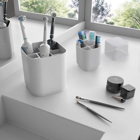 Gedy Seventy, органайзер для насадок к электрическим зубным щеткам, цвет белый (без упаковки), артикул 6305(22)