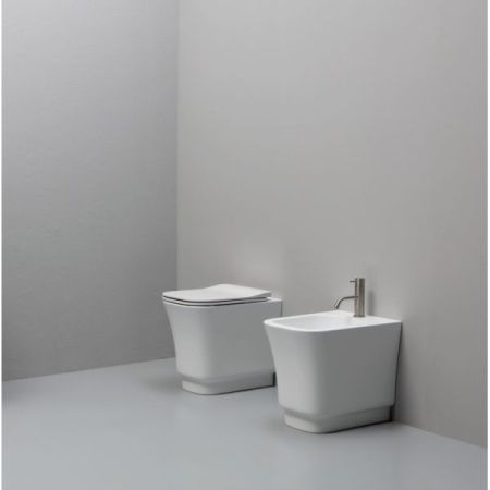 White Ceramic Idea, напольное биде, 51x34x43h см, цвет белый глянцевый, артикул W1000201
