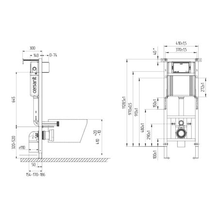 Инсталляция CERSANIT AQUA 50 PRIME P для унитаза пневматическая окрашенная (68178), артикул 68178