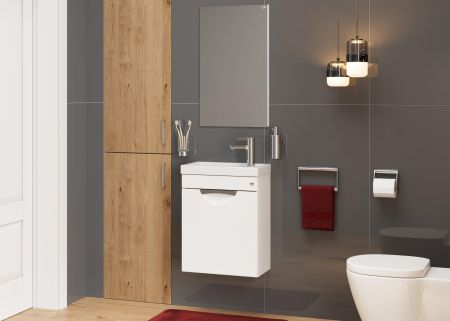 Тумба Onika Комо 45 подвесная, белая (ум. Фостер 45), артикул 104507