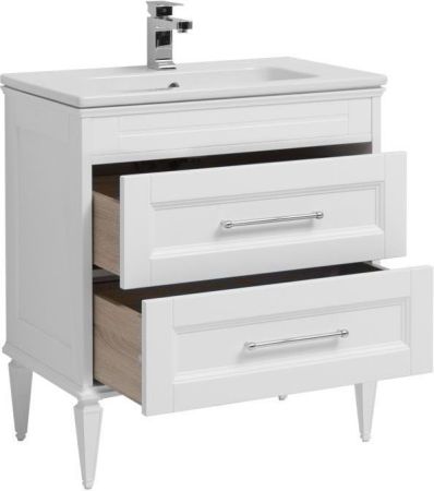 Тумба с раковиной Aquanet Бостон М 80 белый, артикул 00212668