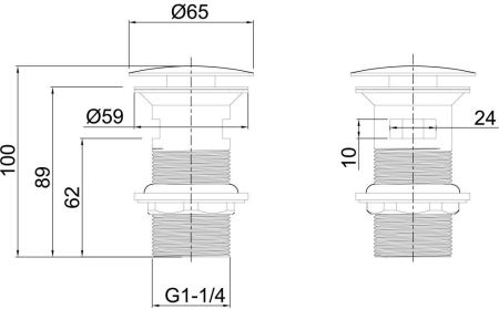 Донный клапан Allen Brau Priority 5.31023-GB золото, артикул 5.31023-GB
