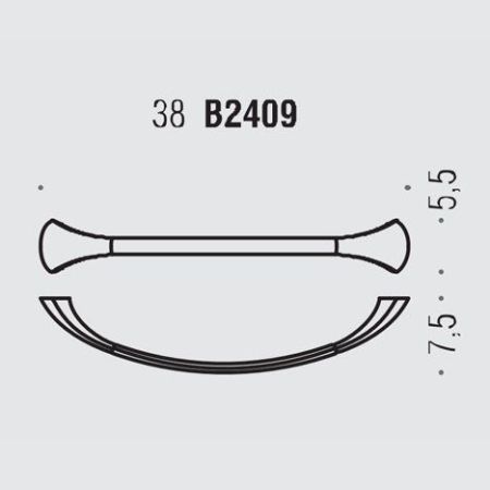 Colombo Link Полотенцедержатель, 38 см, цвет: хром, артикул B2409.CR