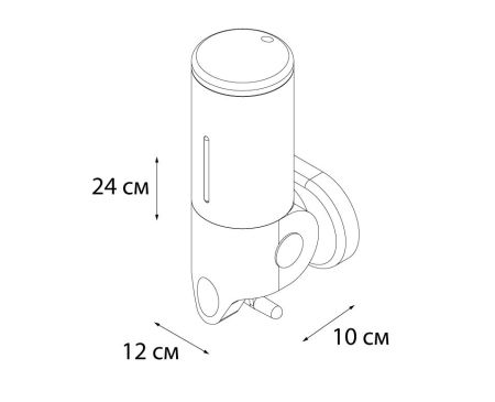 Дозатор жидкого мыла Fixsen Hotel FX-31012A Хром, артикул FX-31012A