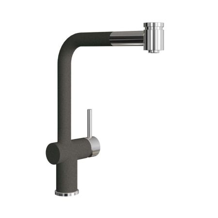 Смеситель для кухни с выдвижным изливом Florentina ПАЛЕРМО 317.08H.1223.102, черный, артикул 317.08H.1223.102