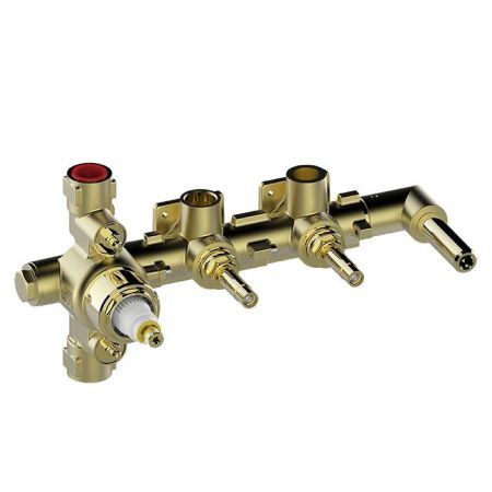 Внутренняя часть, Bossini, APICE, назначение-смеситель для душа термостатический на 2 выхода, соединение с держателем для ручного душа, стандарт подвода воды-1/2", латунь, артикул Z00135000