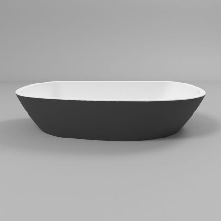 Умывальник WHITECROSS Ametrine 60x37 (черный/белый мат) иск. камень