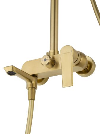 Душевая система WONZON & WOGHAND BRILLIANT, Брашированное золото (WW-88047079-BG), артикул WW-88047079-BG