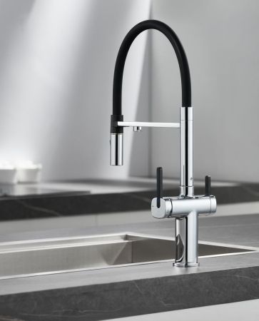 Смеситель для кухни с подключением фильтра для воды Rose R358, хром