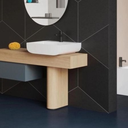 AZZURRA LEUCA Раковина накладная 60х45х14 см, с 1 отв. под смеситель, цвет белый