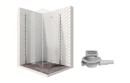 Душевой уголок Ambassador Nord 13011109-MA1, квадратный, точечный трап, 100х100