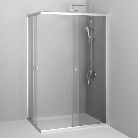 W87G-403-12090-MT Sunny душ огражд прямоугольн, раздвижн двери 120x90 серебро,стекло прозрачн, артикул W87G-403-12090-MT
