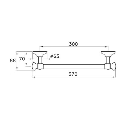 Stella Roma Полотенцедержатель настенный 30 см 602/30 цвет: хром