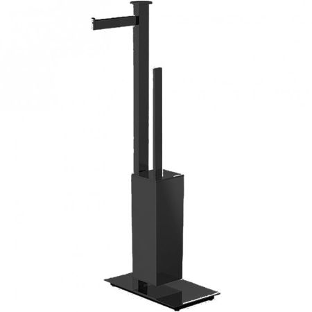 Colombo Units Напольная стойка с держателем т/б и ершом, SX, цвет: черный матовый, артикул B9107S.NM