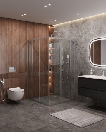 MOLVENO-A-22-90+20-C-BORO-IV Душевой уголок, артикул MOLVENO-A-22-90+20-C-BORO-IV