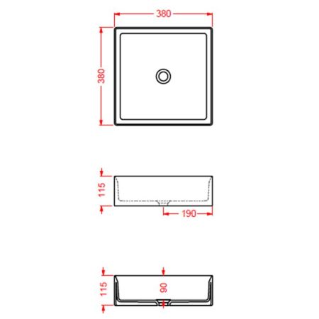 Artceram SCALINO Раковина накладная 38x38 см, цвет: матовый белый, артикул SCL001 05 00