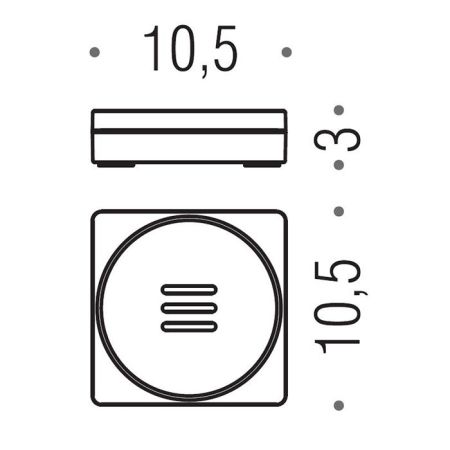 Colombo MiniQ Мыльница настольная, цвет:золото матовое/черная резина, артикул B5040.OM-RNE