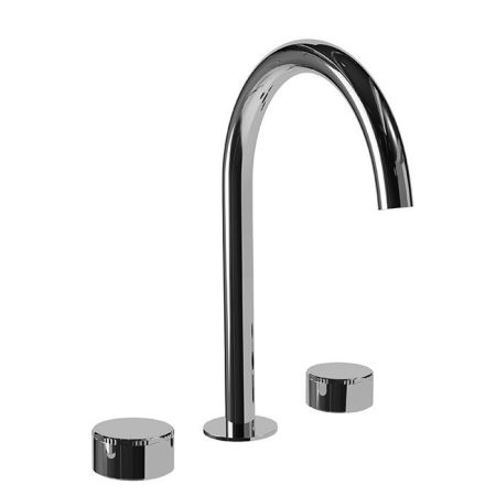 CARIMALI  STILL OH Смеситель для раковины на 3 отверстия, керамические картриджи, расположение излива от центра  мм 165, без слива, хром, артикул 0-STL0501-CR