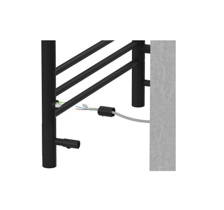 Полотенцесушитель электрический Aquatek (Акватек) Поларис П10 500х900 мм, подключение скрытое к сети электропитания / электропровод с вилкой, с терморегулятором и таймером quick touch, нержавеющая сталь AISI 201, гарантия 5 лет, артикул AQ EL KO1090BL