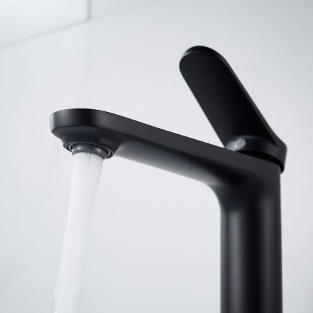 Смеситель для раковины высокий Shevanik S4311H, черный