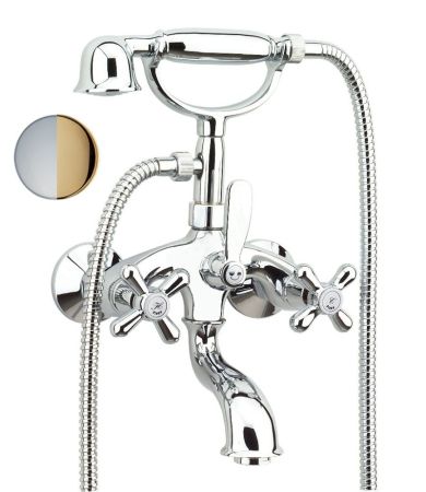 Смеситель для ванны Fiore MARGOT 26CO0610, хром/золото, артикул 26CO0610