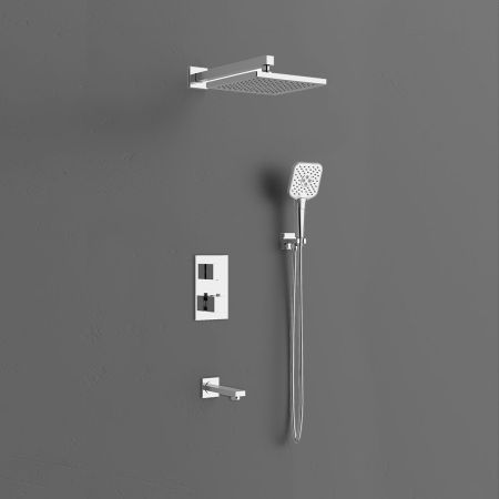 Душевой комплект Next VSFW-1N3TCH термостатический встраиваемый, трехрежимный, хром, артикул VSFW-1N3TCH