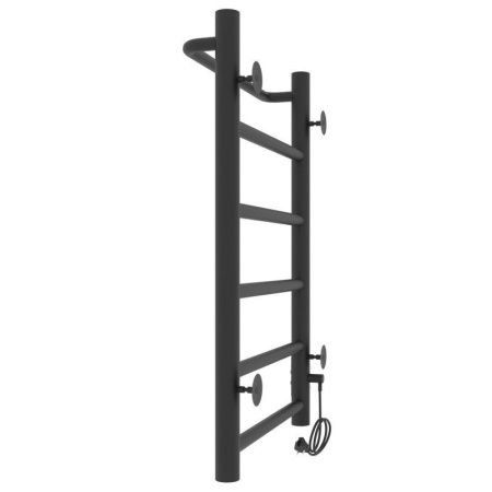 Полотенцесушитель электро "Прайм ЧКЧ П6 400*600", черный матовый, левый