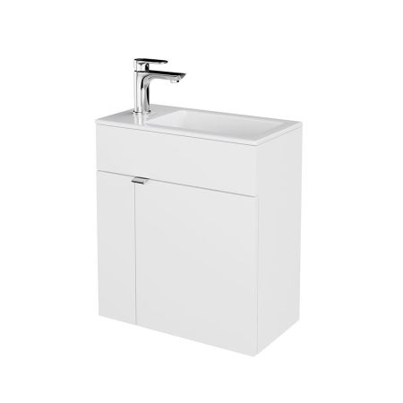 Тумба LATO подвесная с дверцей 50, белая глянцевая, артикул LA.50\WHT