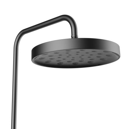 душевые стойки Vincea Душевая стойка Inspire VSFS-3I12TGM термостатическая с изливом, 30см верх.душ, вороненая сталь,, артикул VSFS-3I12TGM