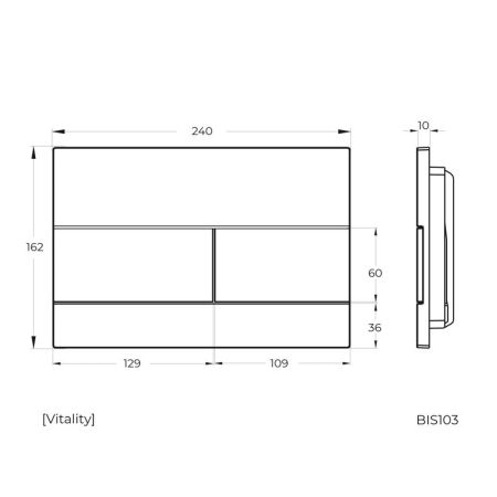 Клавиша смыва Knotlor BIS103C, хром, артикул BIS103C