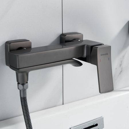 Смеситель для ванны Shevanik S4002T, оружейная сталь, артикул S4002T